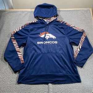 NFL Team Apparel Blue and Orange Hoodie